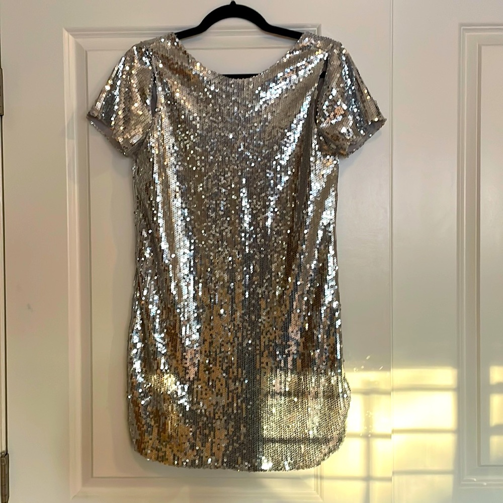 Fate Blackless Sequins Backless Dress. Size Small. Great for New Years Eve